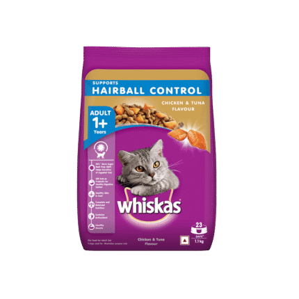 Whiskas Adult Chicken & Tuna Hairball Control 1.1kg