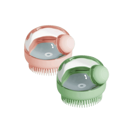 Premium Shampoo Dispenser Massage Bath Brush Round Shape