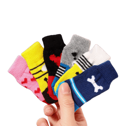 Soft Warm and Cute Pet Socks (4 Pieces Set)