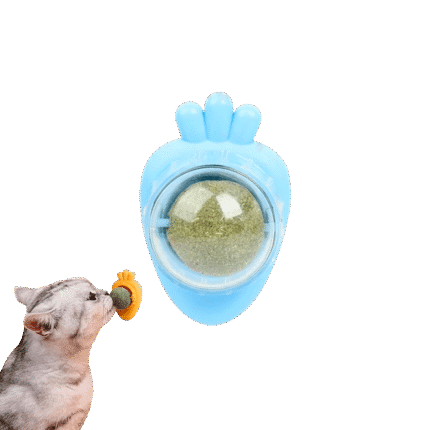 Wall-mounted Healthy Cat Licking Crab Catnip Balls Toy